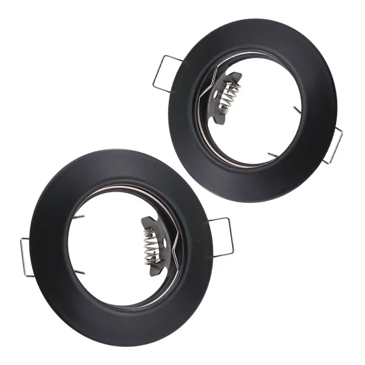 10pcs Soporte De Bombilla LED MR16 GU10 Metálico Redondo Para Iluminación Requedada Fijación En Techo Cupón De 50mm - 1