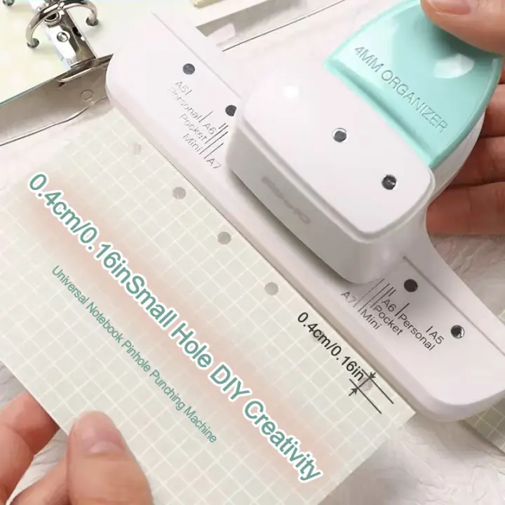 Máquina De Perforación Manual Para Hojas Sueltas 4mm Máquina De Perforación De Tres Agujeros M5 Sin Marca Origen China - 1
