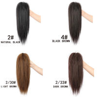 H&STAR Extension De Cabello Sintético 16 Pulgadas Clip En Cola De Caballo Recta Fluffy Elegante Para Mujeres Fibra De Alta Temperatura - details 1
