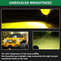 Luz De Trabajo LED 4 Pulgadas 12V 24V Amarilla Naranja Blanca Para Offroad Carro ATV Faro De Barrera Lámpara De Compresión Para Camiones Pickups Barco Remolques Niebla - details 1