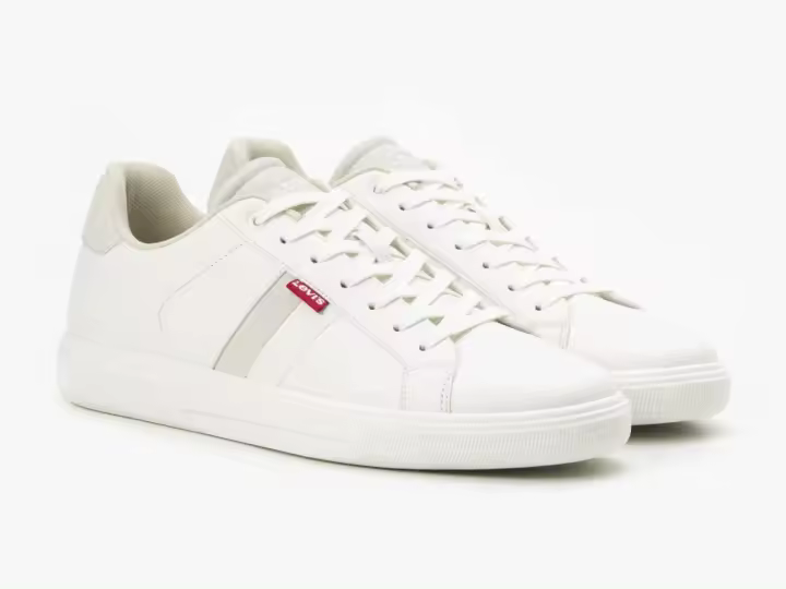 Zapatillas Levis blancas Archie con detalles en plata - 1