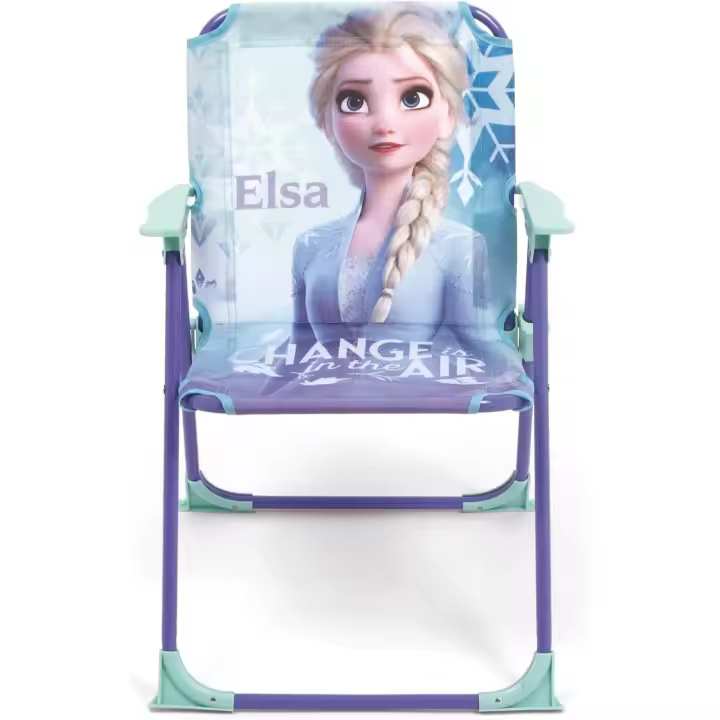 Arditex - Silla plegable infantil con dibujo FROZEN ELSA y reposabrazos con medidas de 32x38x53cm apto para uso de exteriores o playa - 1
