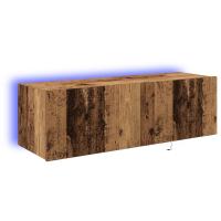 Cabinet de TV vidaXL con luces LED Madera Vieja 100x35x31 cm - details 1