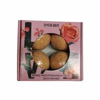 Flormayo Pack de 4 Bomba de baño efervescente 160g x 4, Fangerine,  Jasmme, Rose, Roses, relajante, calmante y revitalizante para el cuerpo, producto 100% hecho en España - details 5