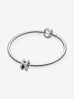 Pandora - Charm with the H Letra of the alphabet-Plata de Legislación - details 2