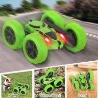 Coche de control remoto Para acrobacias, 2,4 GHz, doble cara, rotación de 360 °, toditerro, 4WD, para niños y niñas de 6 A 12 años, color verde - details 2