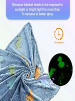 Manta De Ternura Luminosa Con Unicornio Y Dinosaurio Para Niñas Y Niños Manta De Punto De Poliéster/Celulosa Suave Y Cálida Con Diseño De Árbol De Navidad Que Brilla En La Oscuridad - details 2