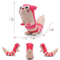 Muñeco De Peluche Furret Sentret Rosa Oscuro Y Marrón Kawaii Almohada De Peluche Scolipede Caterpie Juguete De Dibujos Animados Para Niños Y Adultos - details 0