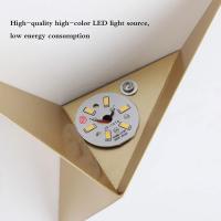 Lámpara de pared interior LED de 3 W, lámpara de pared Dorada Creative triangular, Luz de pared de metal Moderna Blanca Cálida de 3000 K para dormitorio, Sala de estar, Escaleras, lámpara de pasillo - details 3