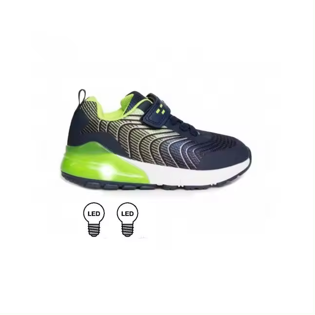 Zapatilla Niño Chika10 Deportiva Luces - Azul y Verde - 1