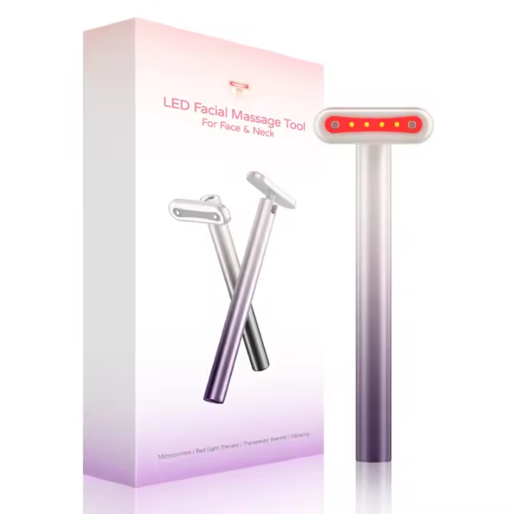 Masajeador Facial Y Ocular EMS Microcorriente LED RF De Belleza Dispositivo De Terapia De Luz Roja Anti-Edad Rejuvenecimiento De Piel Incluye Cargador USB - 1
