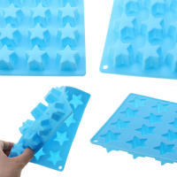 Molde De Silicona JCD Para Hielo Estrellado De 16 Cuadrículas Pentagrama Para Pastel Chocolate Helado Gelatina Galletas Herramientas De Hornear De La Cocina - details 5