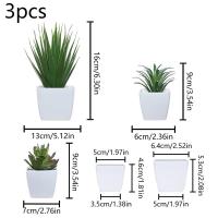 3PCS Bonsái Artificial Para Decoración De Interiores En Hogar Restaurante Y Oficina Planta De Mesa Y Ventana Material Plástico Estilo Bonsái - details 6