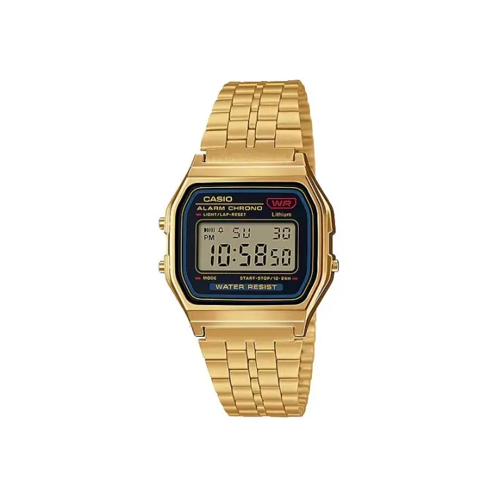 Reloj Casio A159-WGEA-1EF Unisex – Dorado, Cronómetro, Luz LED, Resina - 1