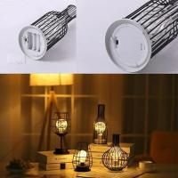 Lámpara de mesa retro con pantalla de metal LED, creativa, con forma de botella de vino tinto, lámpara de escritorio, luz de noche, lámpara de alambre de cobre y hierro, lámpara de noche para dormitorio - details 4