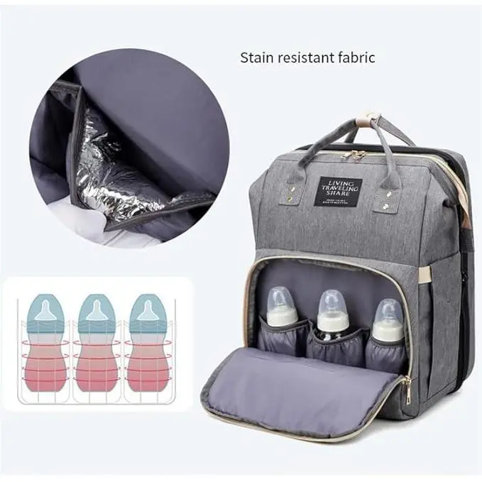 Mochilas de Pañales para Bebés y niños,plegable, Organizer de mochila para pañales de cuna multifunctional with cambiador de pañales - 1