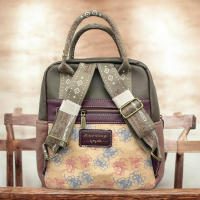 Mochila Sweet Candy - Varios Bolsillos y Compartimentos- C-268-01 - Colección Viajes - 30x24x12cm - Diseño Vintage y Funcional. - details 1