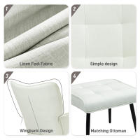 HOMCOM Silla Mecedora con Reposapiés Mecedora para Lactancia con Cojín Acolchado y Reposabrazos Carga 130 kg Mecedora para Salón Dormitorio - details 4