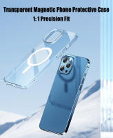 Funda Transparente Magnética Para Carga Inalámbrica Compatible Con iPhone 7 8 X XR XS Max 11 pro Max 12 Mini 12 13 14 15 pro plus - Protección Anti-Scratch Anti- Fingerprint - details 0