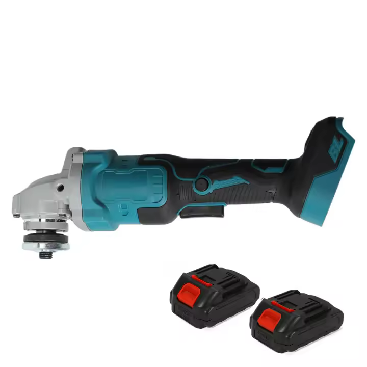 Amoladora de ángulo sin escobillas de 125 mm con 2 baterías, 0-12000rpm, control de velocidad multimarcha, pulidora de mano para cortar y pulir - 1