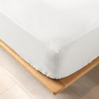 Sábana Bajera Ajustable 100% Algodón – Suave al Tacto, Transpirable y Resistente – Alta Calidad con 144 Hilos , Ideal para Dormitorios – Color Blanco Clásico, Resistente a Múltiples Lavados , Fácil de Limpiar , Lavable a Máquina, Fabricada en Portugal c - details 0