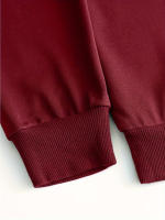 Suéter De Punto Para Hombre Con Estampado De París Y Forro De Poliéster Casual Invernal Cálido Con Mangas Largas Y Cuello Redondo Talla Grande - details 10