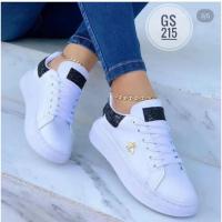 Zapatos Casuales Para Mujer Con Decoración De Mariposa Y Punta Redonda Suela Plataforma Cordones De Encaje Zapatos De Piel Vulcánicos Para Damas - details 4