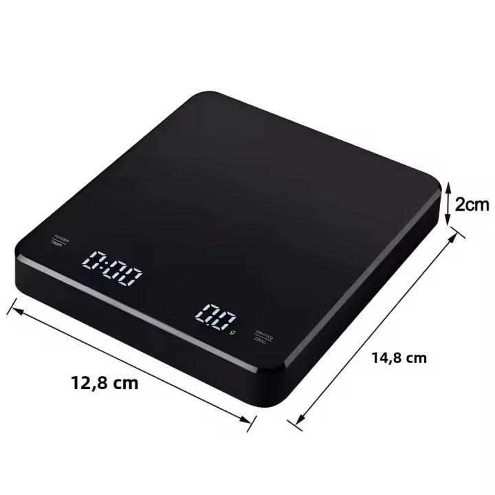 Báscula De Café Digital Con Pantalla LED USB 3KG Máxima Unidad De Medición: OZ/ML/G Escala De Acero Inoxidable Para Cocina - 1