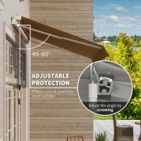Outsunny Toldo Manual Retráctil 295x245 cm Toldo para Balcón con Manivela de Metal Impermeable y Anti-UV Toldo Enrollable de Exterior para Jardín Terraza Ventanas - details 3