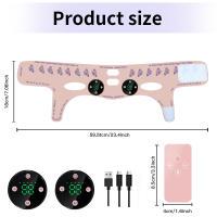 Cinta De Levantamiento Facial EMS Para Relajación Y Adelgazamiento USB Recargable Reducción Del Doble Mentón Elevador De Las Checas Máscara Facial Para Unificación Del Rostro - details 10