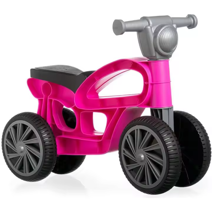 Moto Correpasillos Mini Custom Rosa Fucsia con 4 Ruedas de Faju - 1