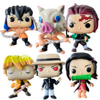 Figura De Vinilo Pop Demon Slayer Colección De Juguetes De Modelo Tanjiro Kamado Nezuko Zenitsu Agatsuma Inosuke Hashibira 10cm - details 0