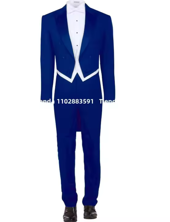 Traje De Noche Negra Para Hombre Estilo Italiano Ajustado Tuxedo De Boda Triciclo Con Chaleco Y Pantalones Conjunto De Comida Formal - 1