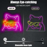 Luz LED Neón Cat De Sol Para Gafas Con Alimentación USB Y Interruptor Dimmer Decoración Para Barra Dormitorio Y Sala De Juegos Regalo Para Amigos - details 4