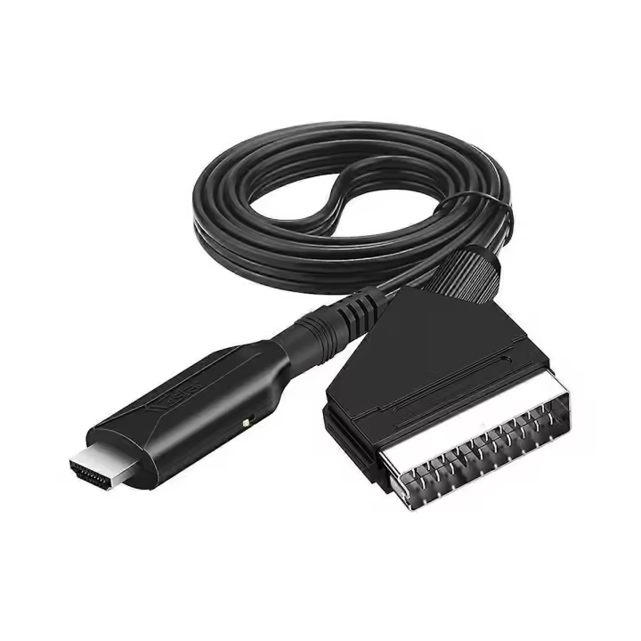 Convertidor de cable compatible con Scart a compatible Adaptador de audio y video profesional para TV HD DVD Gam - 1