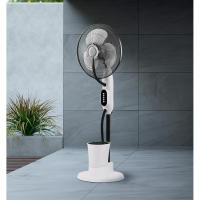 Ventilador Humidificador Pie fabrilamp modelo Iceberg Blanco/negro 80w 3velocidades 3aspas Nebulizador 125x43x38cm Tanque Agua 2,8l - details 1
