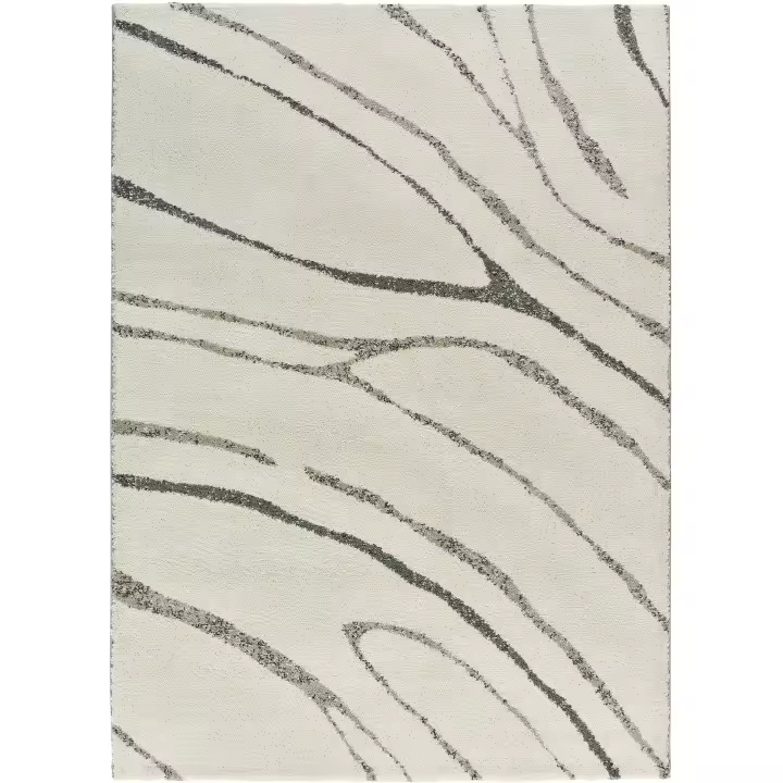 ATTICGO Alfombra de Interior Estilo Abstracto en Blanco - Niamey 4797 | 194X290, 155X230, 115X170, 130X190, 155X230 cm - 1