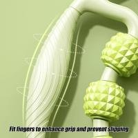 Rodillo De Masaje Para Musculatura Fascial 9 Ruedas Anti Celulitis Para Aliviar Dolor Muscular En Piernas Y Brazos - details 3