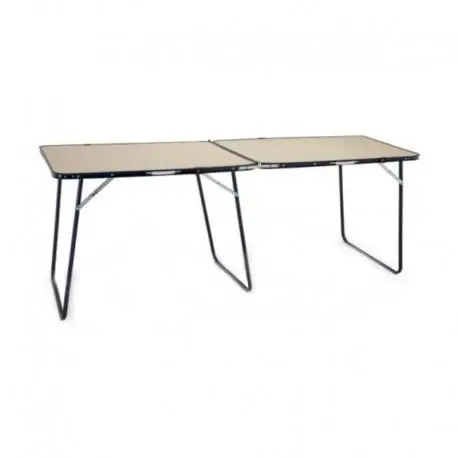 Mesa plegable 160x60 cm tubo azul beige 878ddc - 1