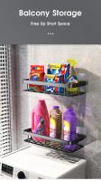 Estante De Almacenamiento Para Baño No Perforado Montaje En Pared Estante De Esquina Para Ducha Organizador De Shampoo Accesorios De Baño - details 10