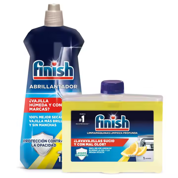 Finish Limpiamáquinas Limón 250ml + Abrillantador Limón 500ml - 1