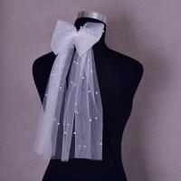 Velo De Novia Elegante Con Borla Y Perlas Accesorio De Cabello Para Boda Corto Y Decorativo Para La Parte Trasera Del Cabello - details 3