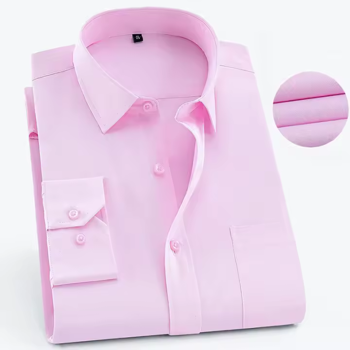 Camisa De Punto De Cuello Encogible Para Hombre Talla Grande Hasta 9XL Estilo Casual Formal Con Rayas Manga Larga Color Variado - 1