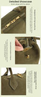Bolso De Hombro Para Mujer De Cuero Sintético Grande Capacidad De Almacenamiento Estilo Lujo En Verde Con Bandeja Larga - details 13