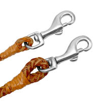 Correa De Cuero Ganchada Para Perros Pequeños Y Medianos Tejida En Nudo Color Marrón 4 Pies Para Caminar Y Jóvenes Gatos - details 8
