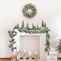 Guirnalda De Pino Artificial Para Navidad Con Bayas Rojas Y Conos 70.87 Cm Decoración Realista Para Casa De Vacaciones Escritorio Armario Estante De Chimenea Y Hogar Exteriores - details 5