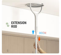 Lampara Eléctrica Repelente De Mosquitos Con Trampa UV Rotativa De 90 Grados Y Palanca Extensible Para El Verano Asesina De Moscas - details 11