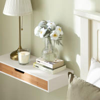 SoBuy FRG93-WN, Estante de Pared con Cajón, Estante Estantería para la Sala, Estilo Moderno, ES - details 1