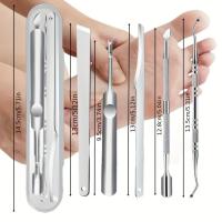 Kit De 5 Herramientas Multifuncionales De Acero Inoxidable Para El Cuidado Del Pies Eliminación De Uñas Del Talón Callos Y Piel Muerta Herramientas De Pedicura Fina - details 3