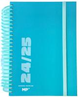 MP -  Agenda escolar de Tapa Dura 2024 - 2025 Tamaño A5 15x21 cm , Color Azul y Turquesa, con Páginas para Nombre, Exámenes, Entregas y Excursiones - Diseño en Portada días por página. Agendas Bonitas - details 1
